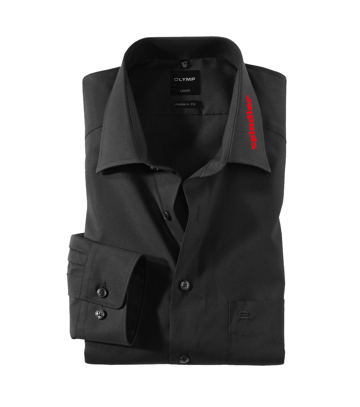 03006468 Spindler Herren Hemd Luxor schwarz Modern Fit