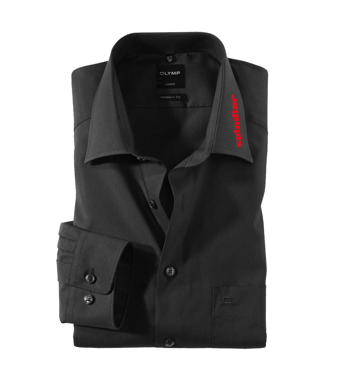 03006968 Spindler Herren Hemd Luxor Modern Fit extra LA Schwarz