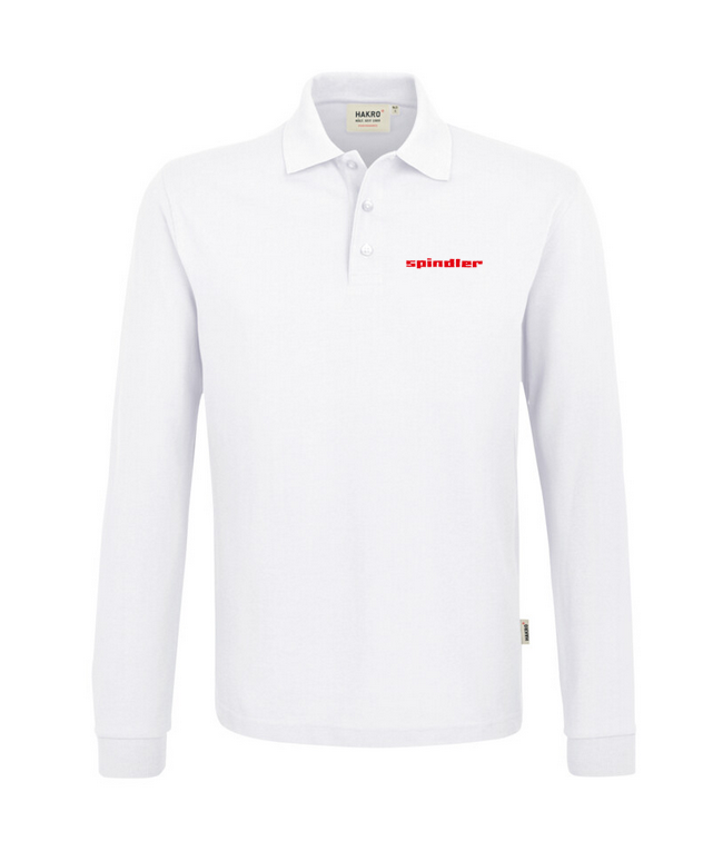 815 Spindler Herren Langarm-Polo weiss