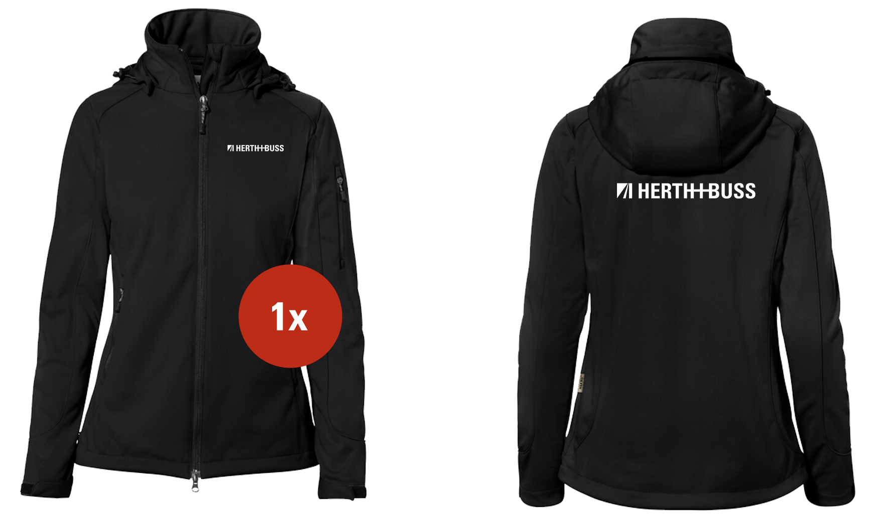 WAD 248 H+B Damen-Softshell Jacke Schwarz