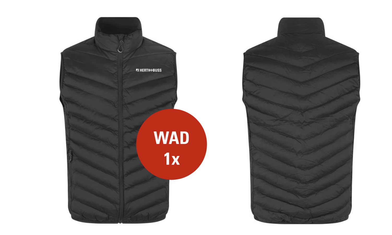 WAD 0892 H+B Herren Weste Schwarz
