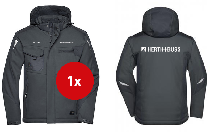Autel-GM JN824 H+B Softshell Jacket STRONG Schwarz