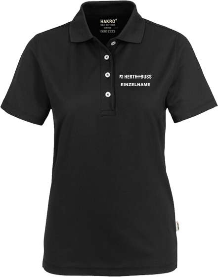 GM/BL 206 H+B Damen-Polo Schwarz