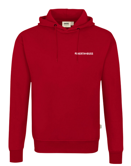 560 H+B Kapuzen-Sweatshirt Unisex Rot