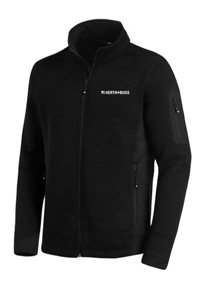 WAD 79595 H+B Strick-Fleecejacke Christoph Schwarz