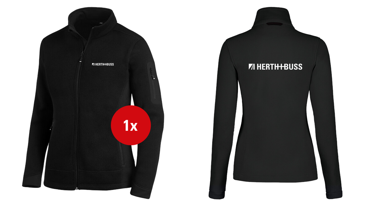 WAD 79596 H+B Strick-Fleecejacke Marieke Schwarz