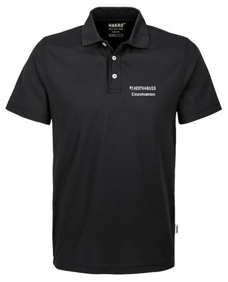 806 H+B Herren-Polo Schwarz