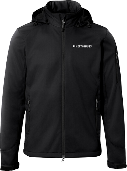 WAD 848 H+B Herren-Softshell Jacke Schwarz