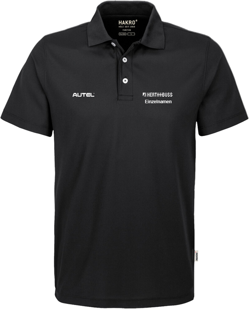 Autel-GM 806 H+B Herren-Polo Schwarz
