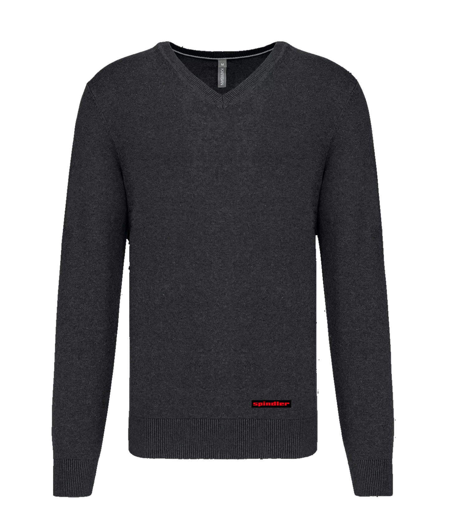 K982 Spindler Pullover mit V-Ausschnitt Dunkelgrau