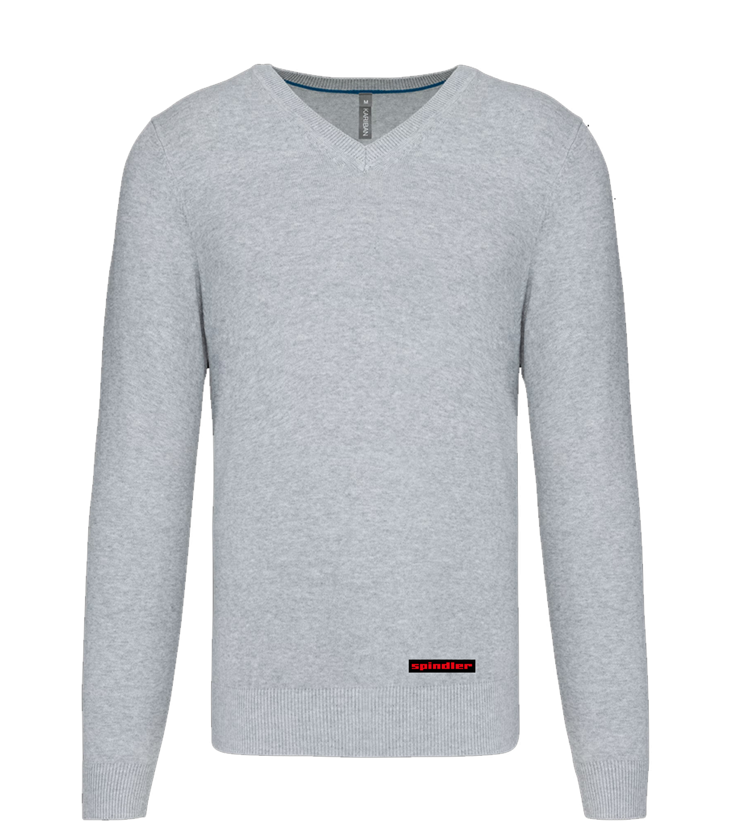 K982 Spindler Pullover mit V-Ausschnitt Hellgrau