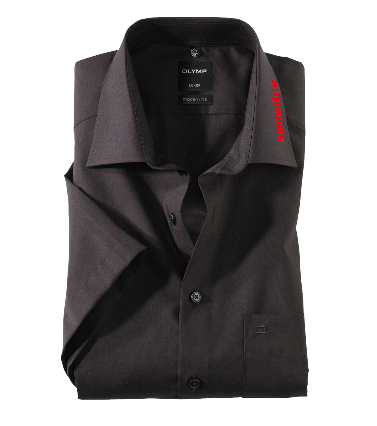 03001268 Spindler Herren Hemd Luxor schwarz modern fit New Kent, halbarm