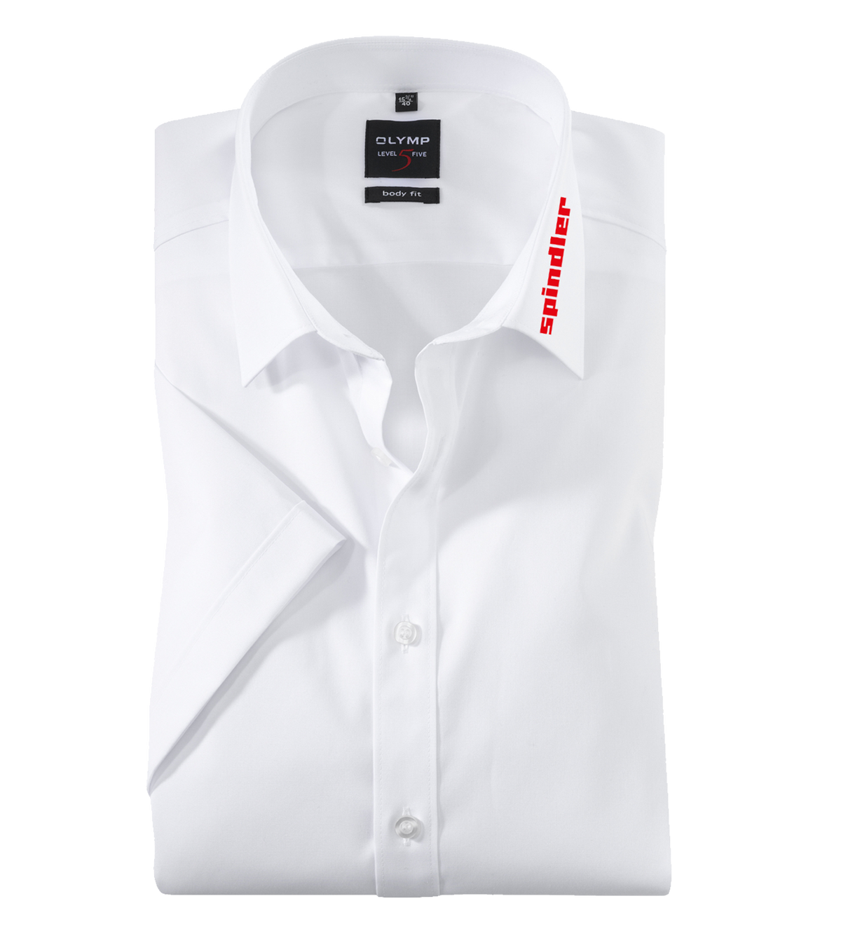 60901200 Spindler Herren Hemd Level Five body fit Weiss New York Kent, halbarm
